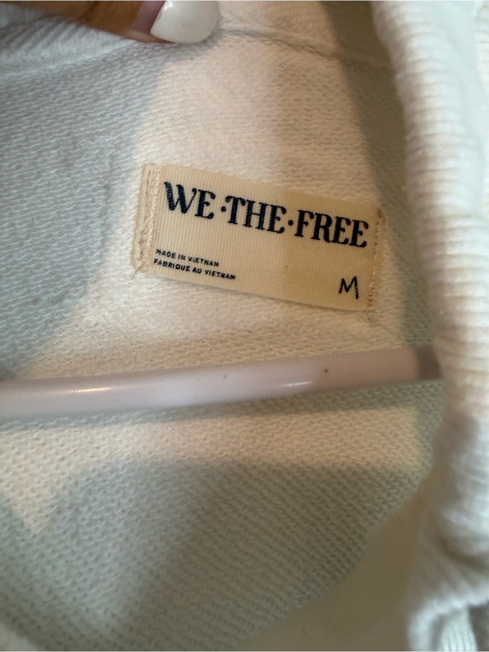 Free People We The Free. White Oversized Hoodie Size Medium - Picture 7 of 11